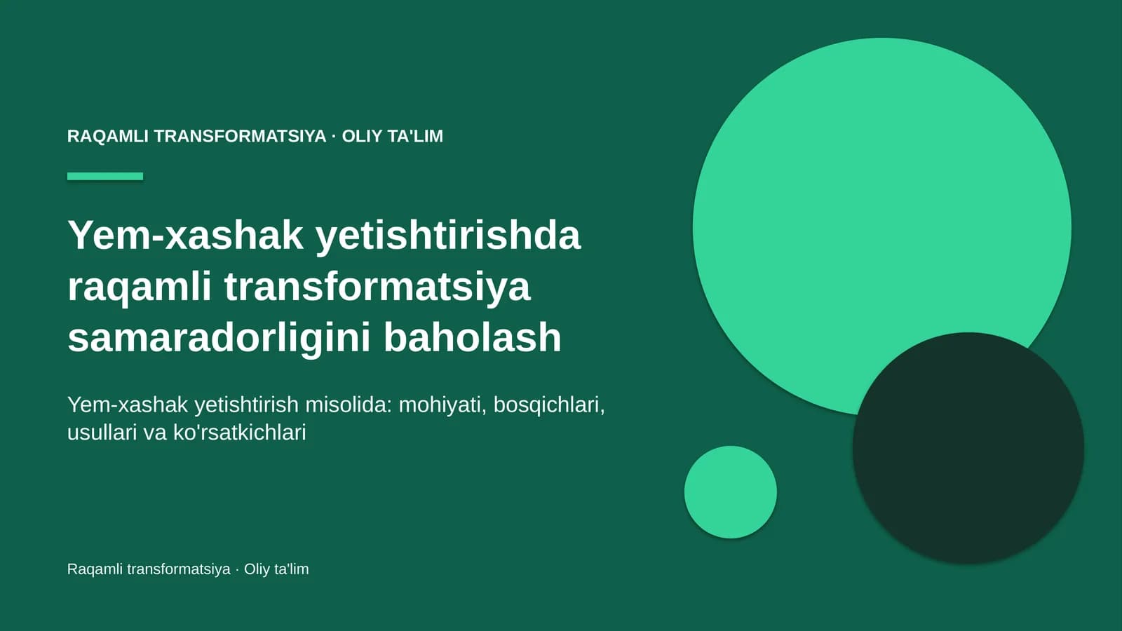 Yem-xashak yetishtirishda raqamli transformatsiya samaradorligini baholash