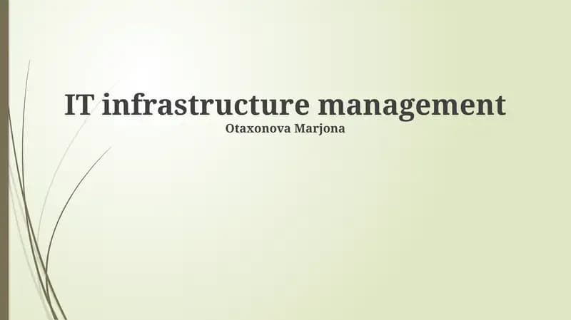 IT Infrastructure Management