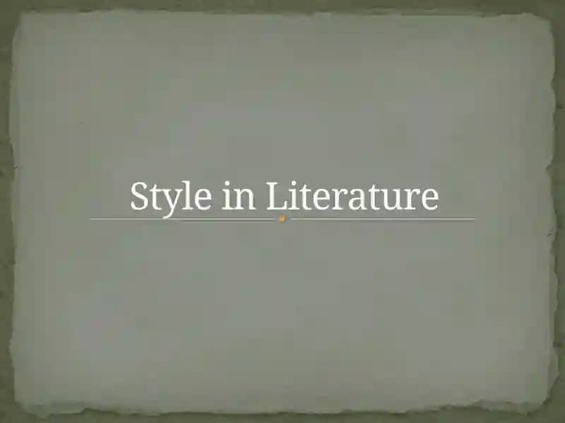 Style in Literature