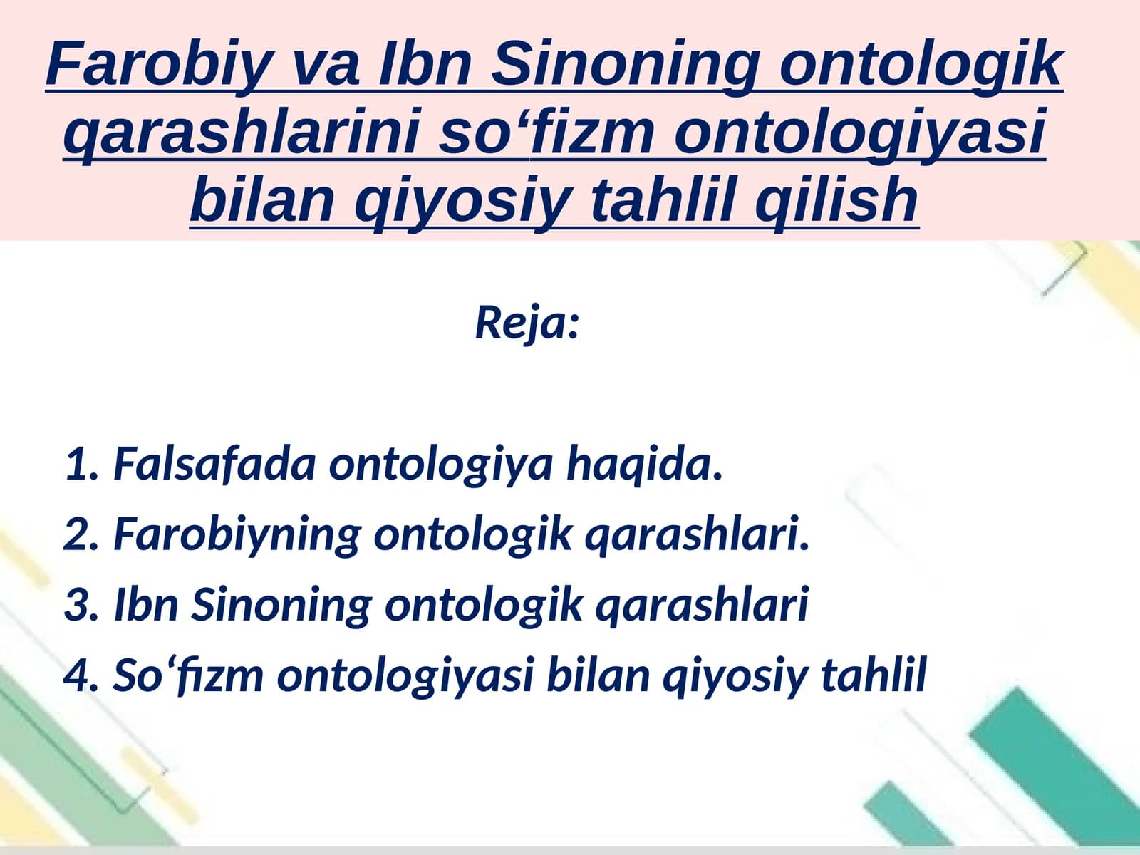 Ontologiya va uning rivojlanishi