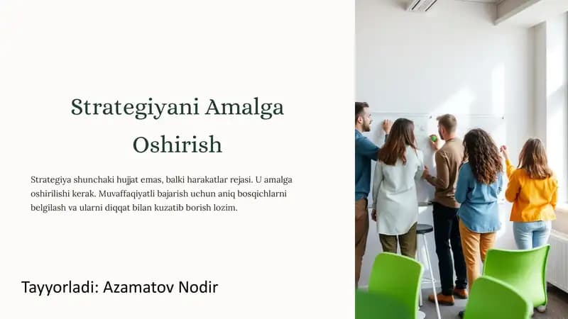 Strategiyani Amalga Oshirish