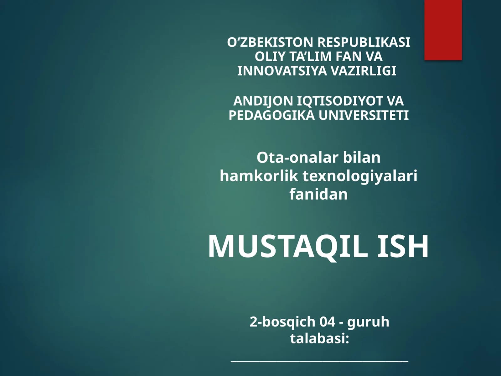 Oila bilan yakkama-yakka ishlashning samarali metodlari