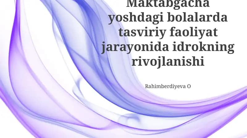 Tasviriy faoliyat jarayoni