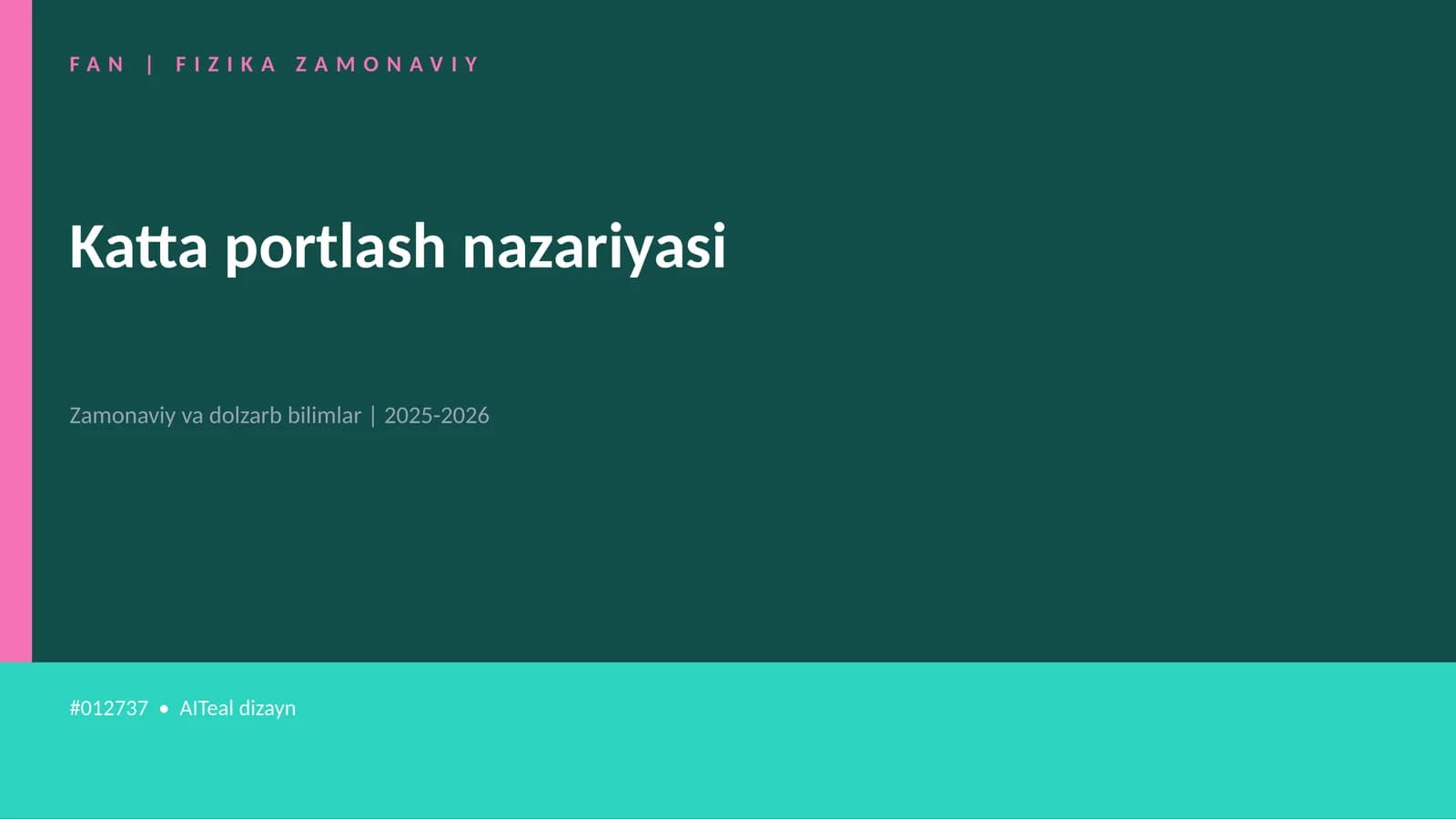 Katta portlash nazariyasi