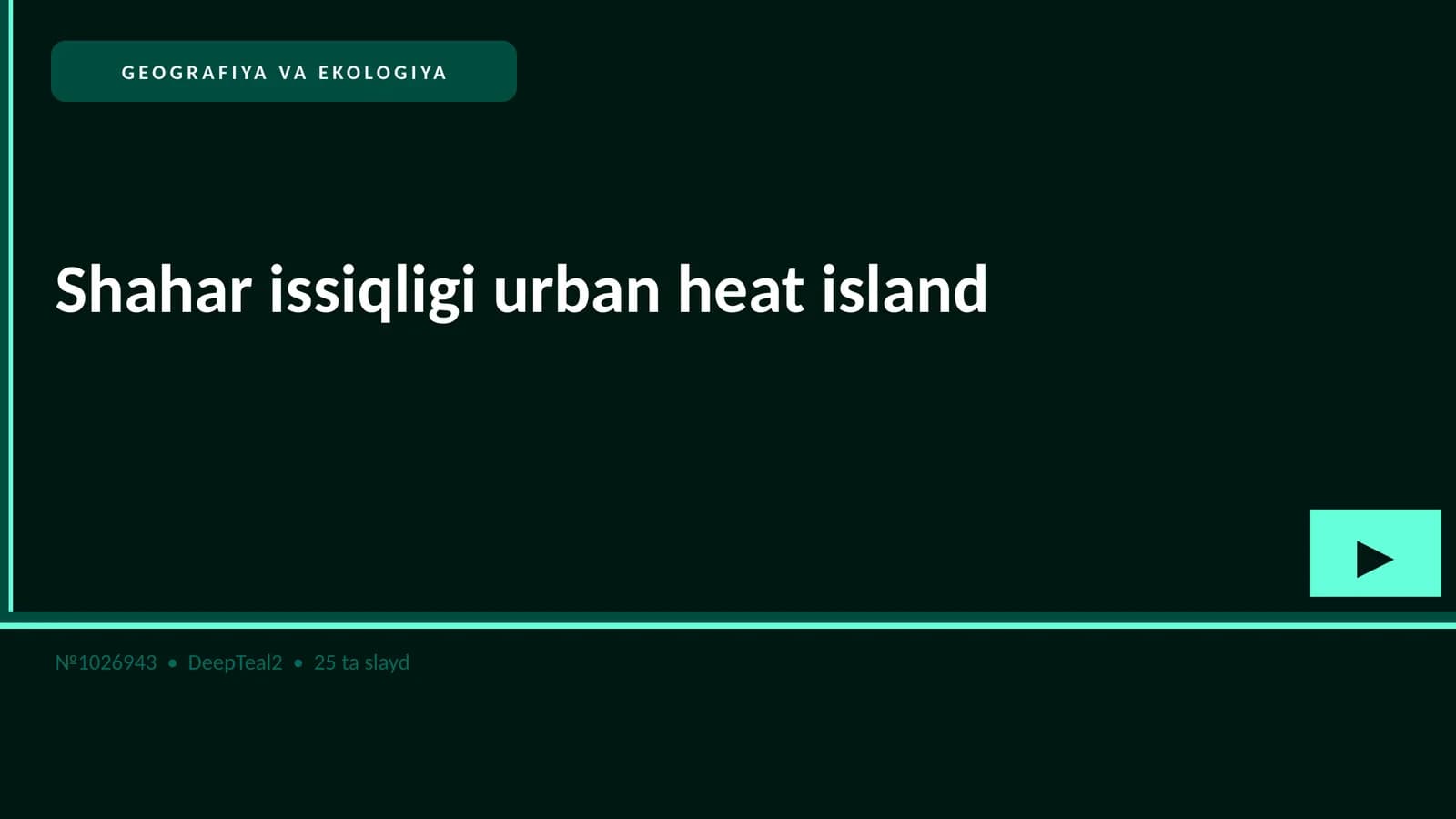 Shahar issiqligi urban heat island