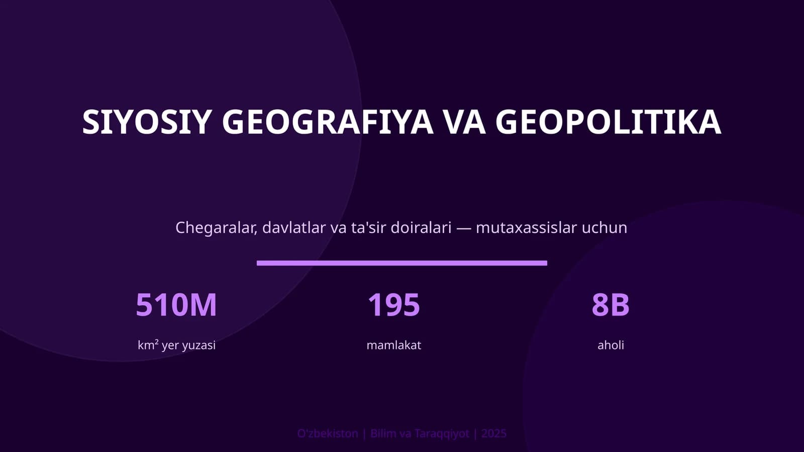 Siyosiy geografiya va geopolitika