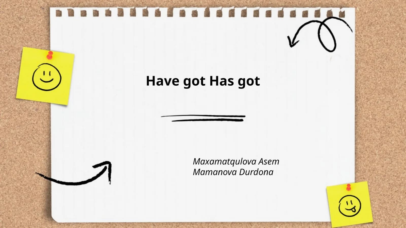 Have got Has got