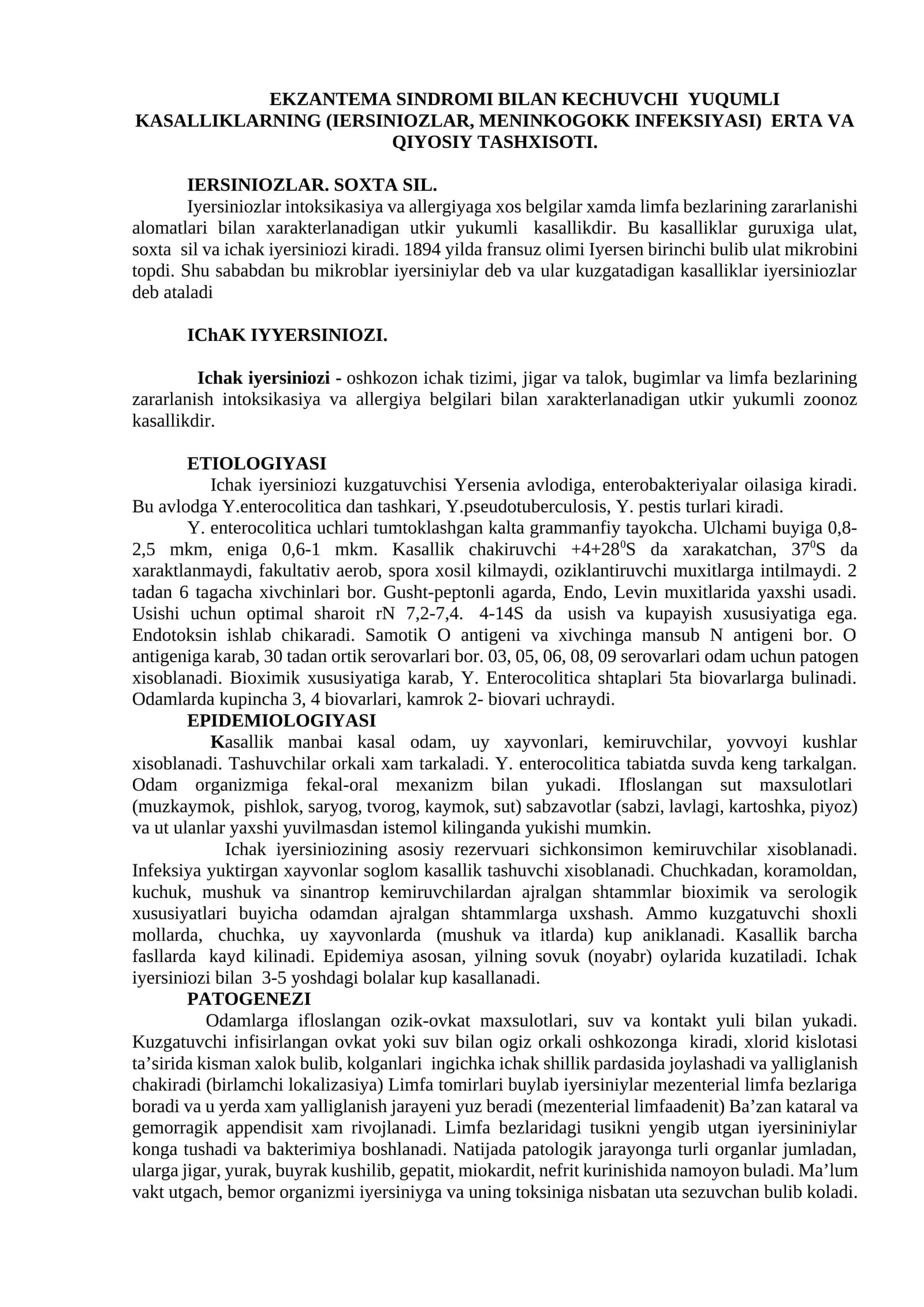 Iyyеrsiniozlar