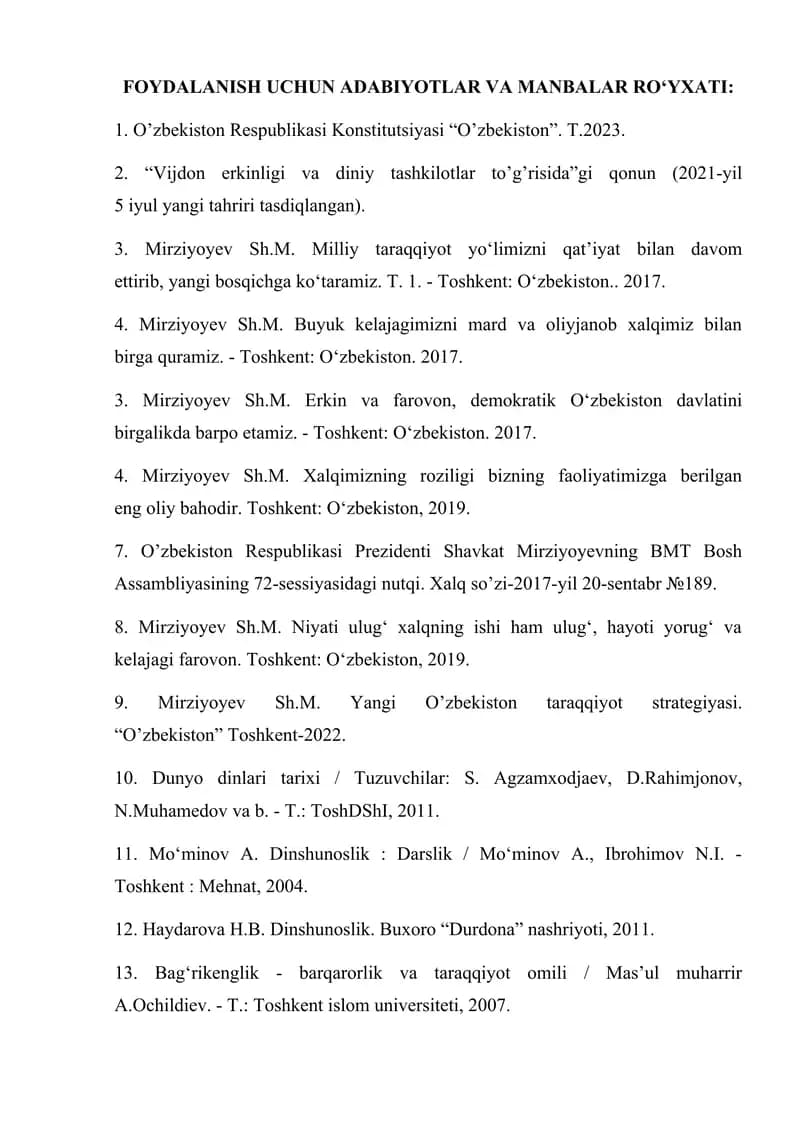 O’zbekiston Respublikasi Konstitutsiyasi