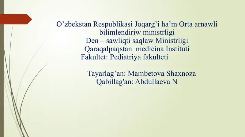 Refraksiya haqida ma'lumotlar