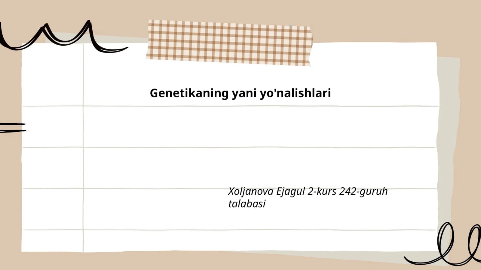 Genetikaning yani yo'nalishlari