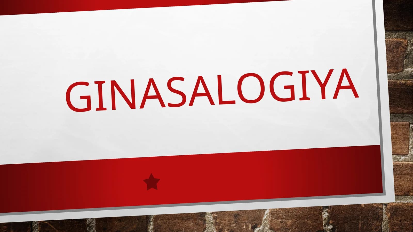 Ginasalogiya