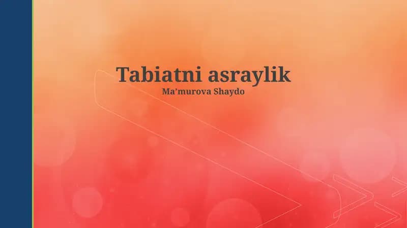 Tabiatni asraylik