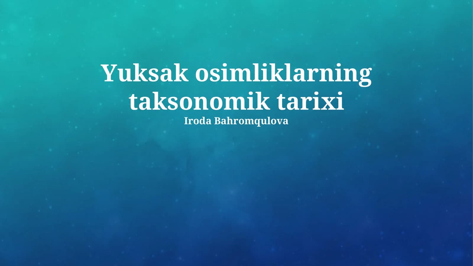 Yuksak osimliklarning taksonomik tarixi