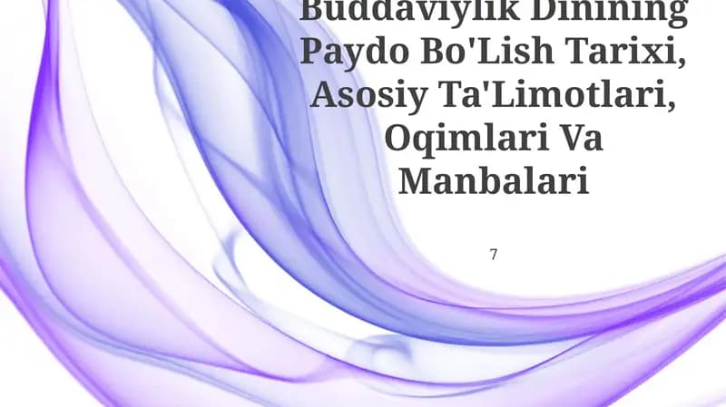 Buddaviylik Dinining Paydo Bo'Lish Tarixi