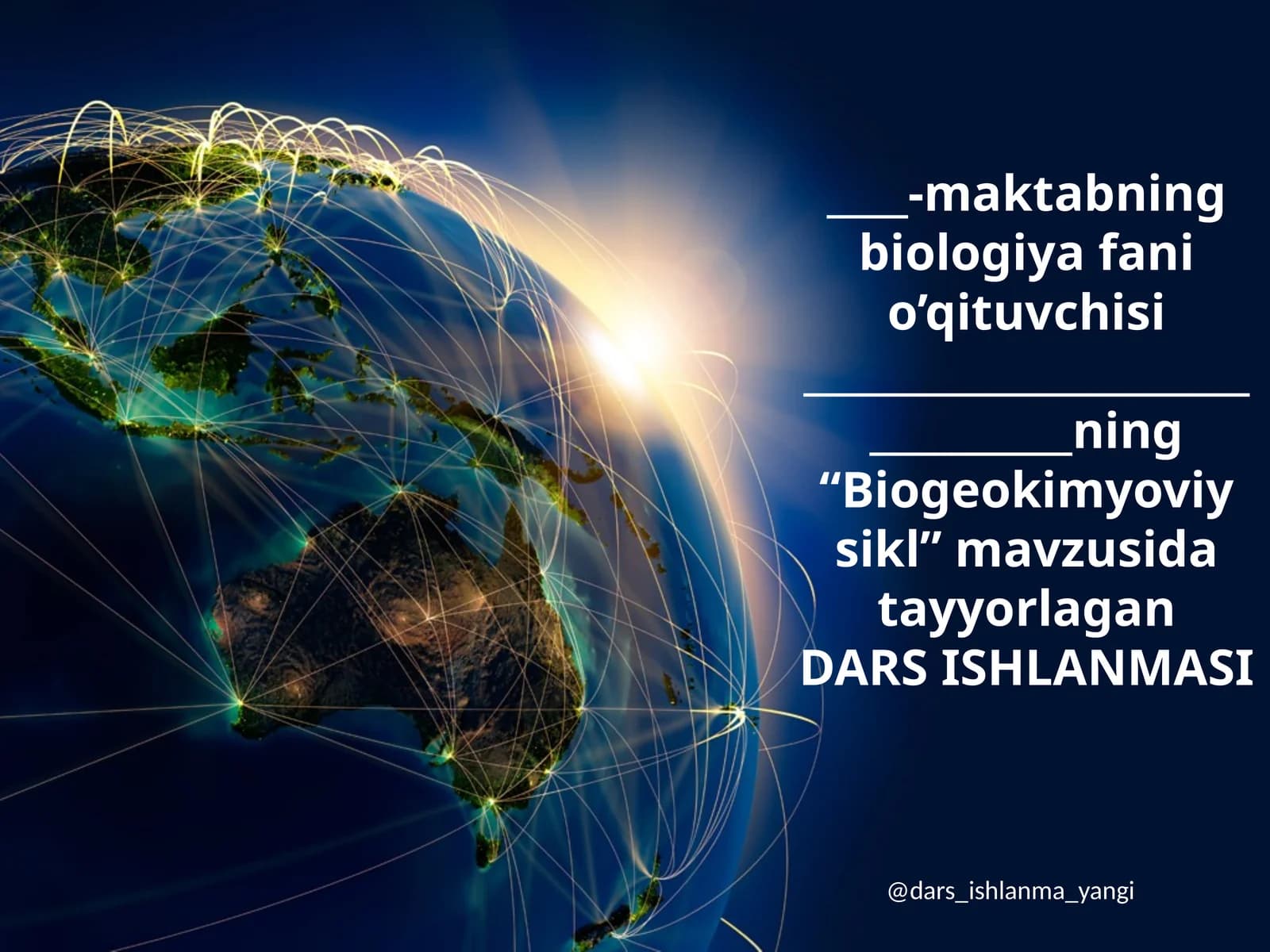 Biogeo kimyoviy sikl