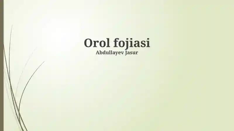 Orol fojiasi
