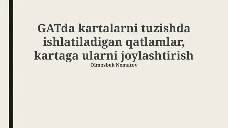 Gatda Kartalarida Ishlatiladigan Qatlamlar