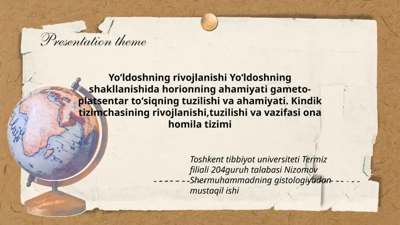 Yoʻldoshning Rivojlanishi