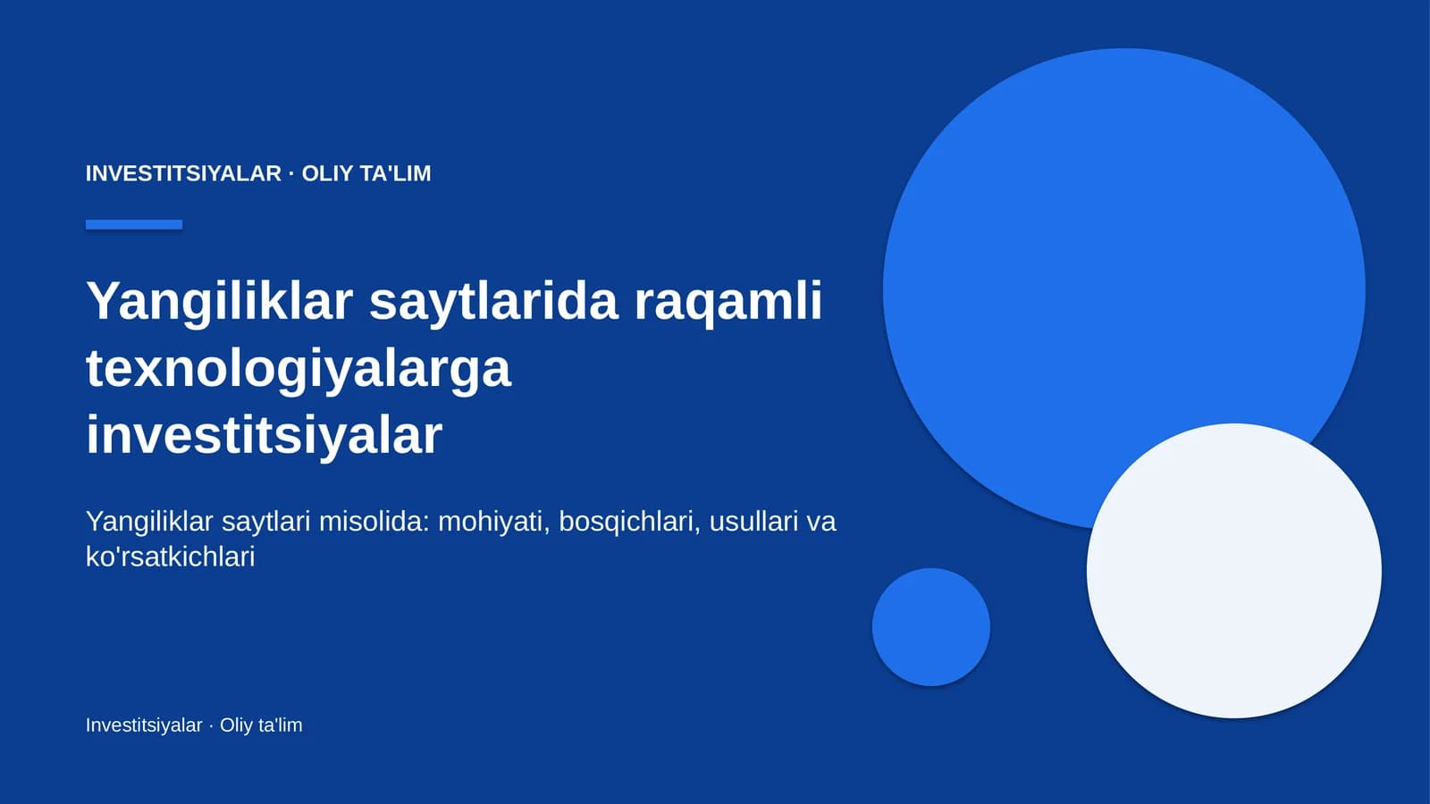 Yangiliklar saytlarida raqamli texnologiyalarga investitsiyalar