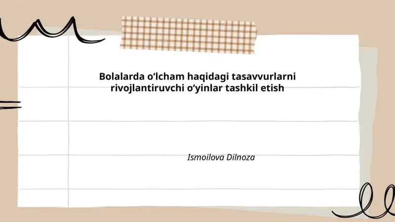 Kichikdan kattagacha solishtirish o'yinlari