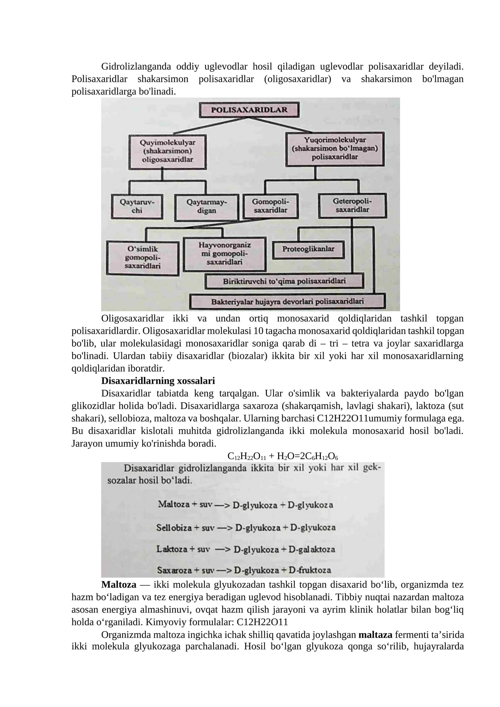Gidrolizlanayotgan polisaxaridlar