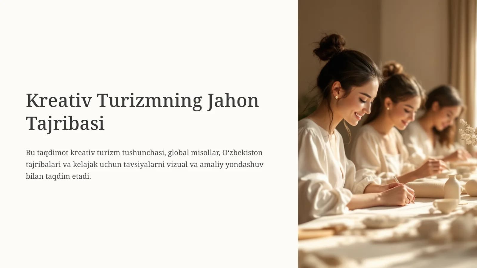 Kreativ Turizmning Jahon Tajribasi