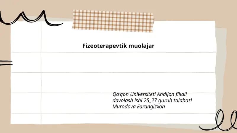 Fizeoterapevtik muolajar