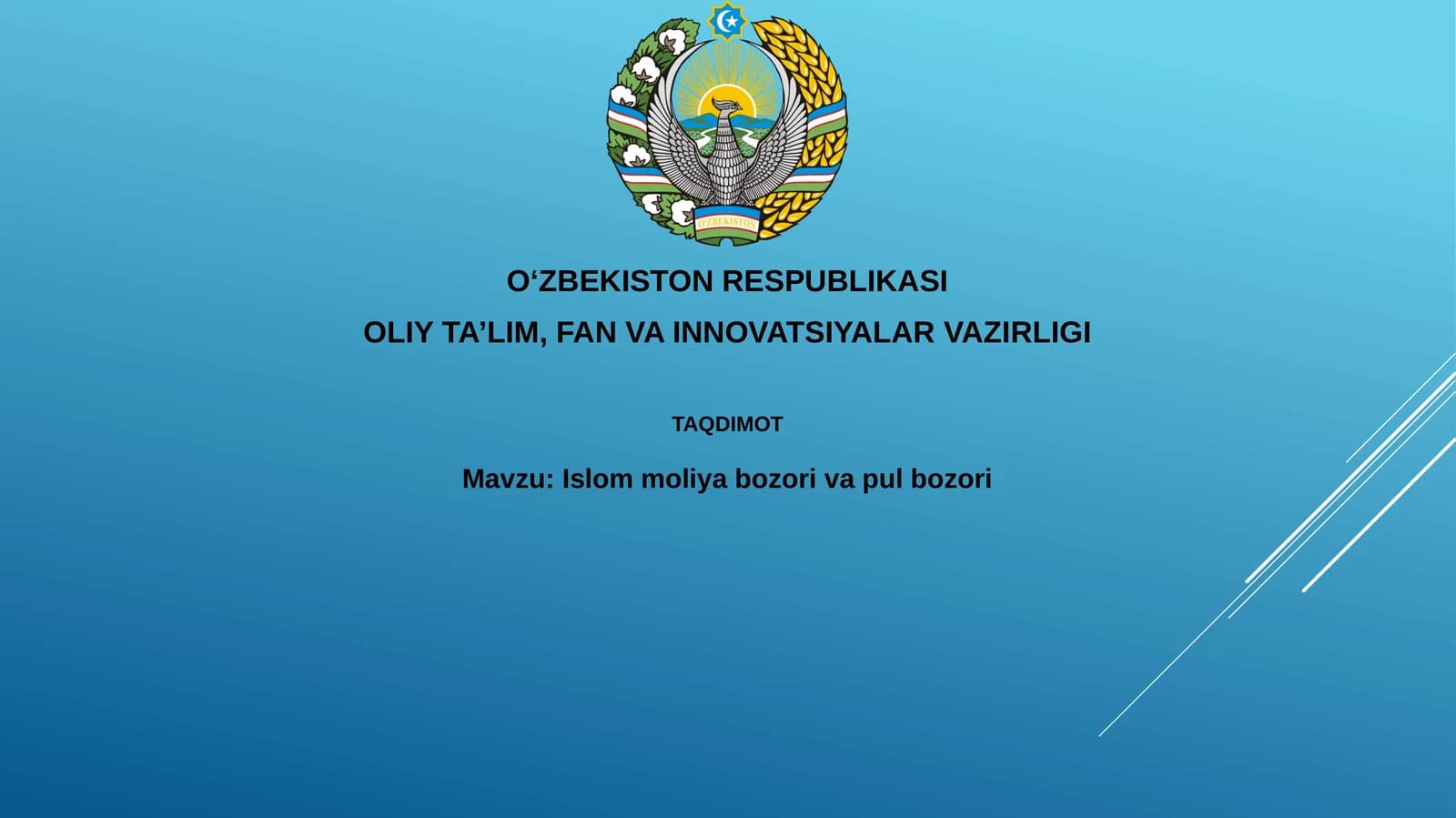 Islom moliyaviy tizimining asoslari va shariat tamoyillari