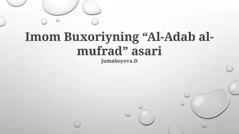 Al-Adab al-Mufrad