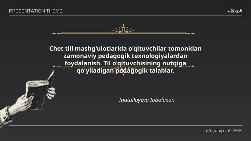 Zamonaviy pedagogik texnologiyalar