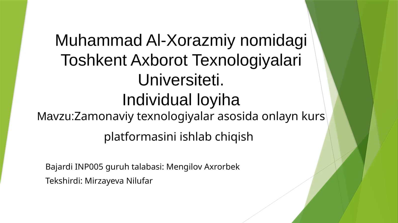 Muhammad Al-XorazmiynomidagiToshkentAxborotTexnologiyalariUniversiteti