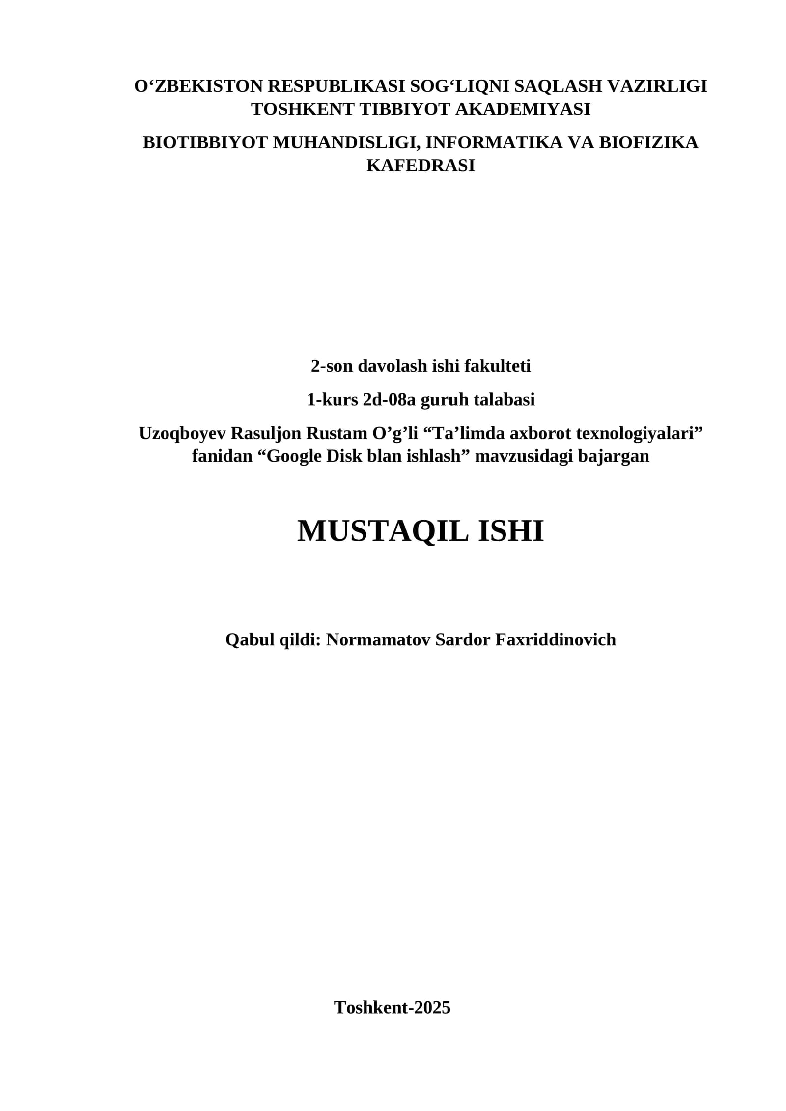 Google Disk blan ishlash