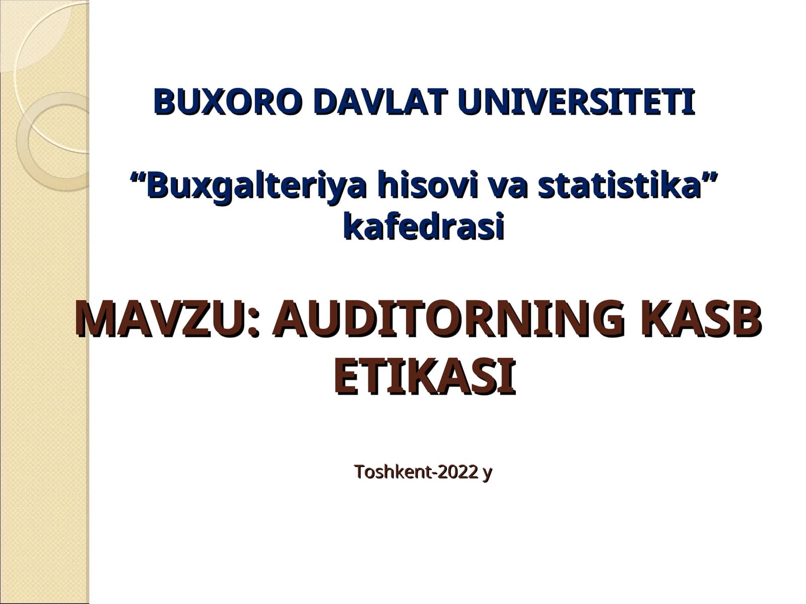 Auditorning kasbetikasi