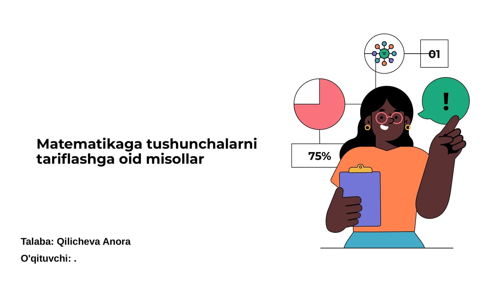 Matematikaga tushunchalarni tariflashga oid misollar