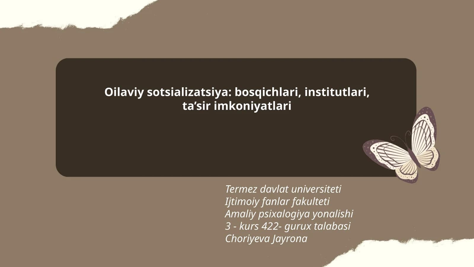 Oilaviy sotsializatsiya: bosqichlari, institutlari, ta’sir imkoniyatlari