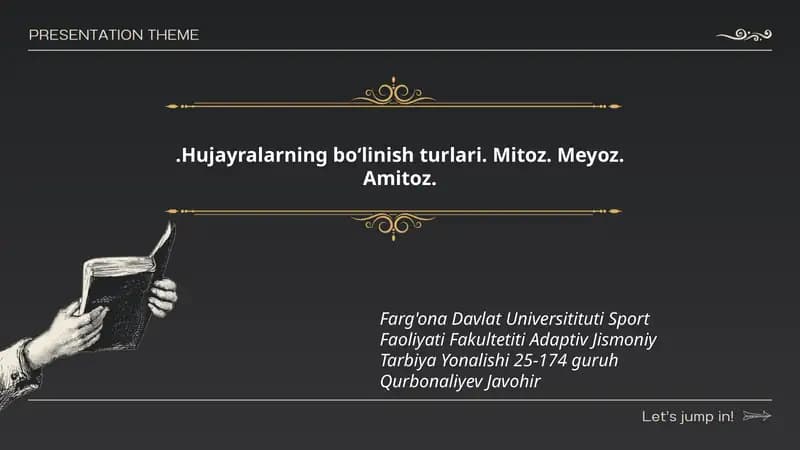 Hujayralarning bo‘linish turlari
