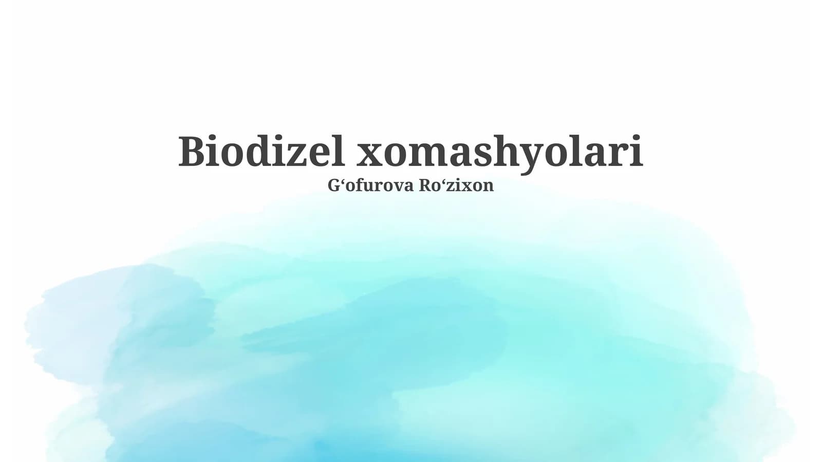 Biodizel xomashyolari