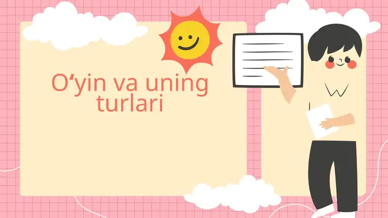 O‘yin va uning turlari