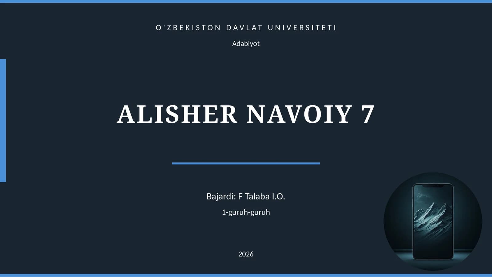 Alisher Navoiyning "Yetti" mavzusi