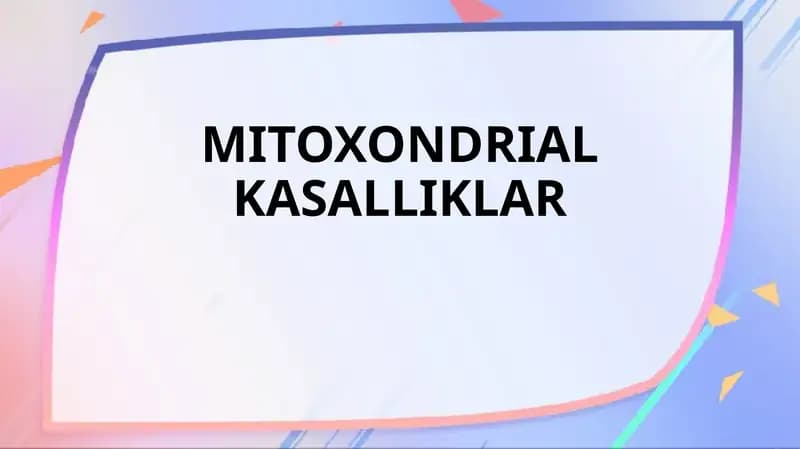 Mitoxondrial kasalliklar