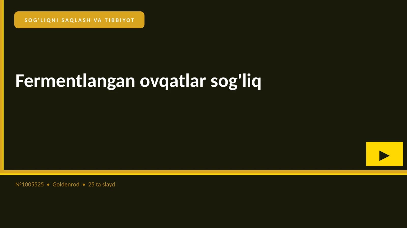 SOG'LIQNI SAQLASH VA TIBBIYOT