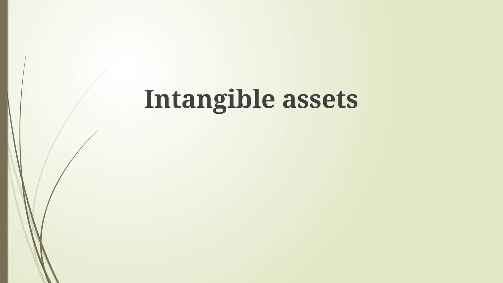 Intangible assets