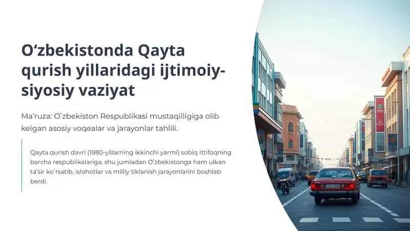 yangi o'zbekiston tarixi slayd