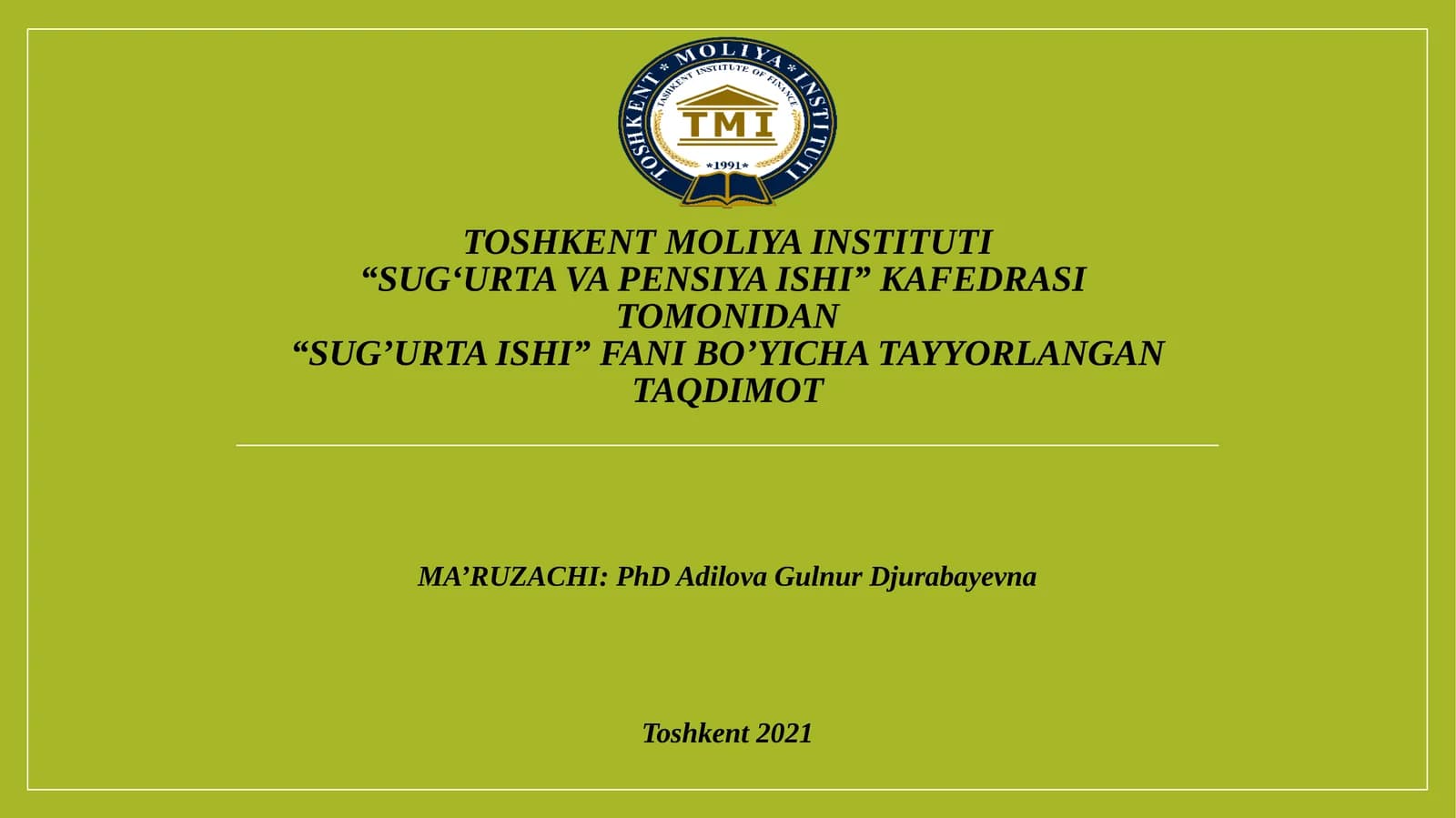 Sug‘urta ishi