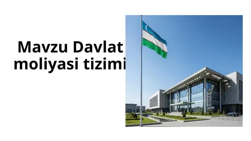 Davlat moliyasi tizimi