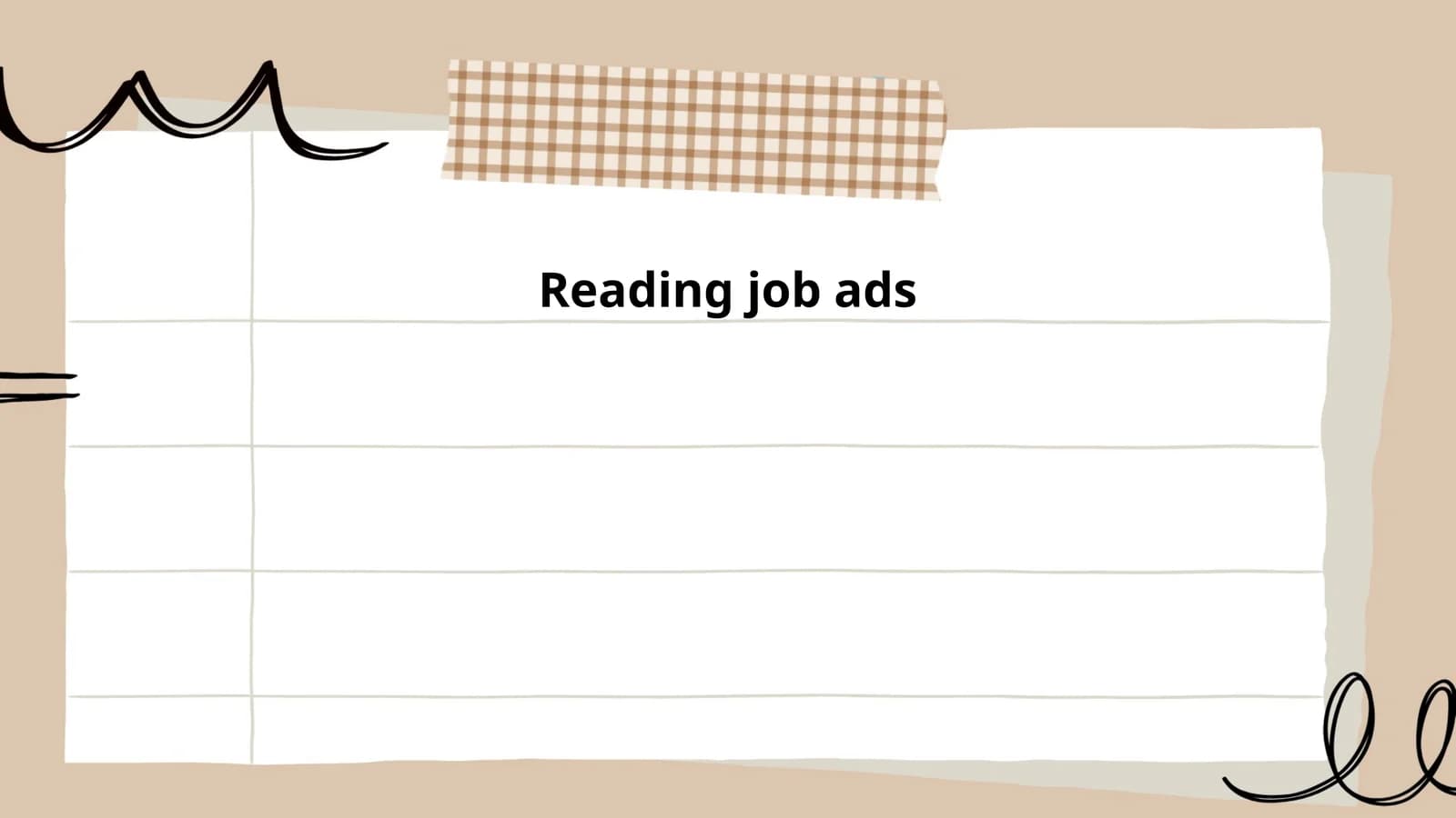 Reading job ads