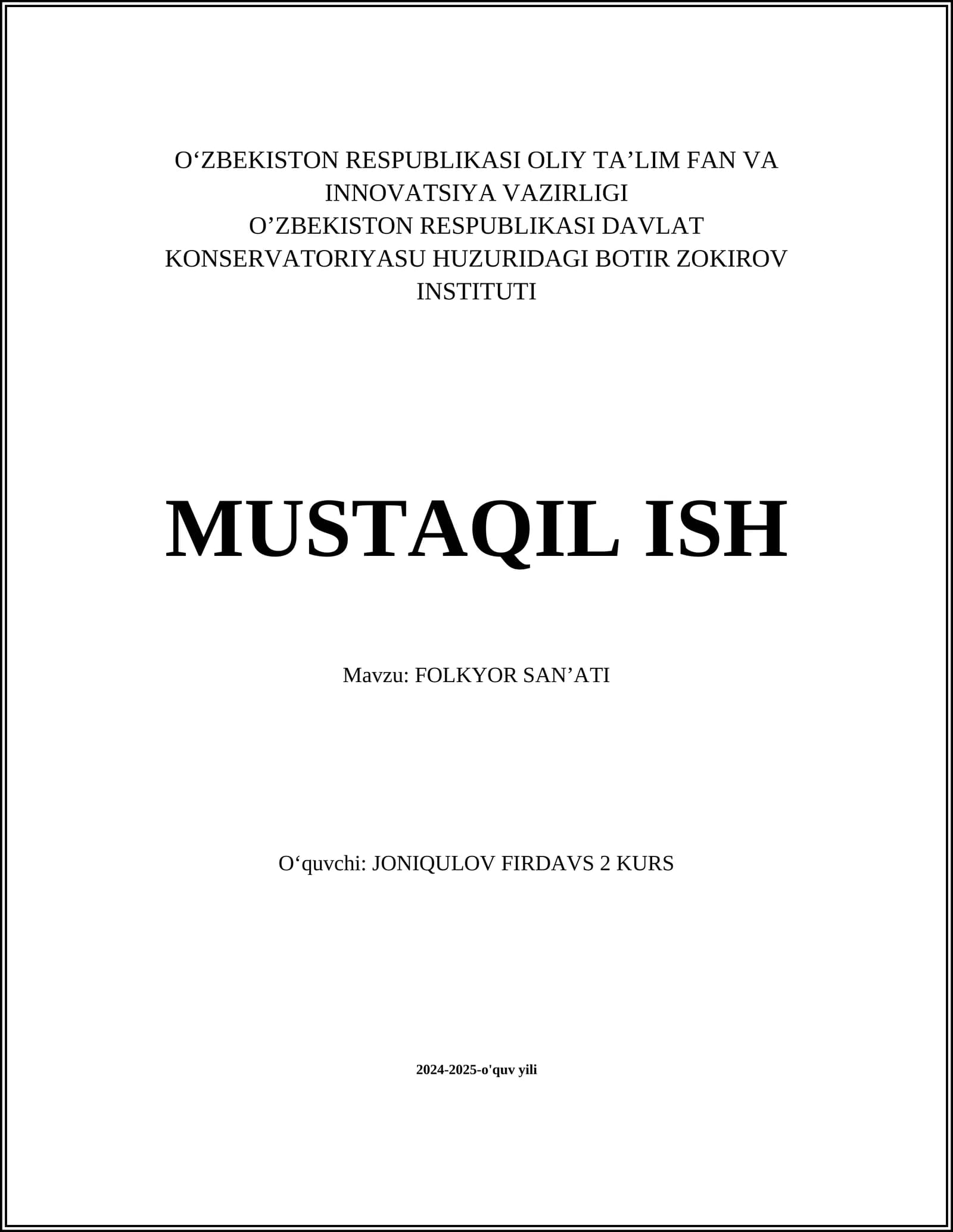 Oʻzbek xalq qoʻshiqlari