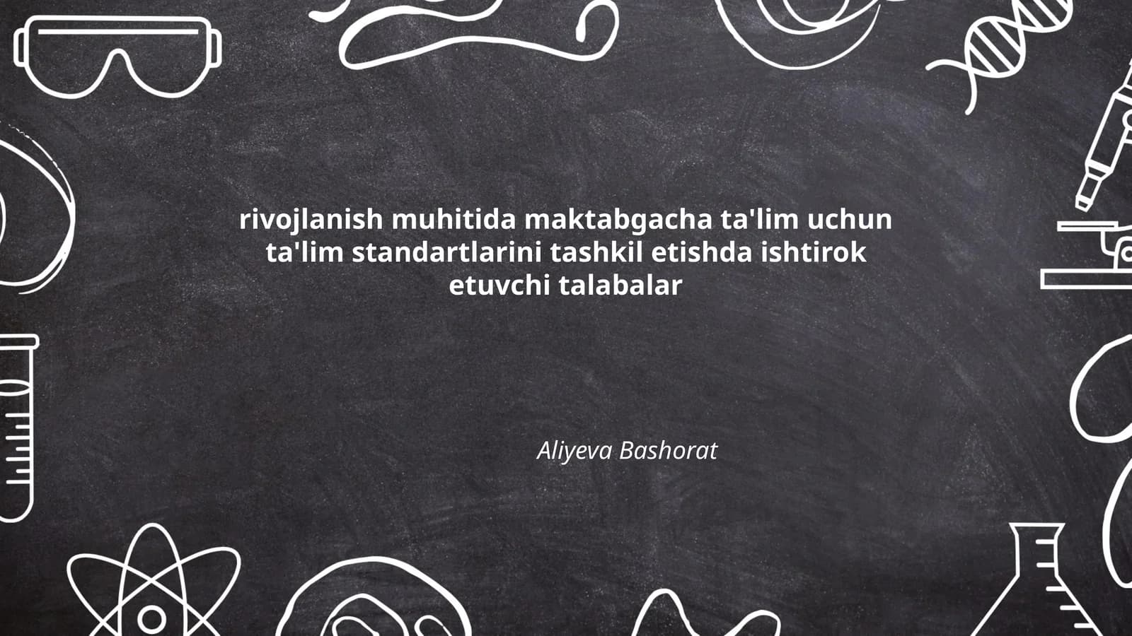 Ta'lim standartlarini tuzish jarayoni