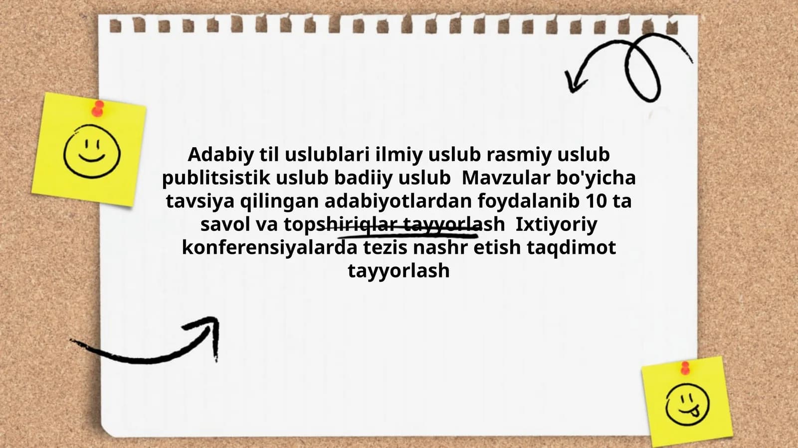 Adabiy til uslublari va taqdimotlar